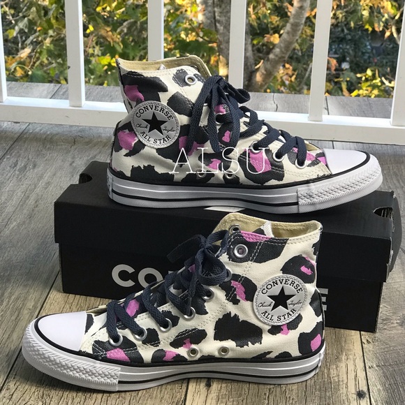 NWT Converse Ctas HI Egret Fuchsia Glow W AUTHENTI - Picture 2 of 8